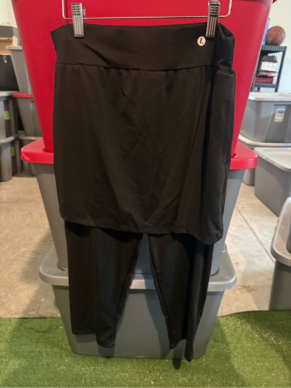 Black Skirted Active Leggings mp67